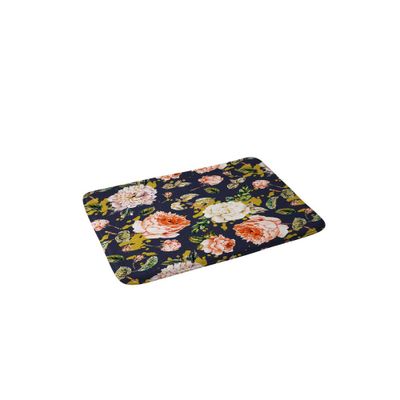 Marta Barragan Camarasa Night Garden Brushstrokes Memory Foam Bath Rug Pink/Blue - Deny Designs