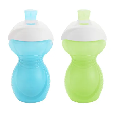 Munchkin Click Lock 9oz Bite Proof Soft Spout Sippy Cup  2pk Blue/Green