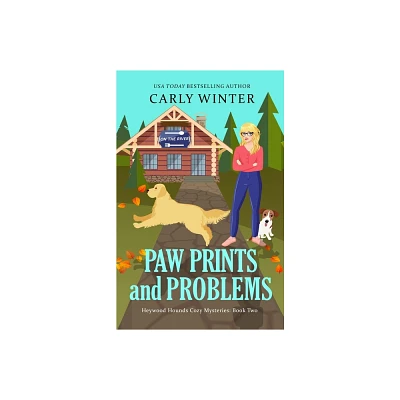 Paw Prints and Problems - (Heywood Hounds Cozy Mysteries) Large Print by Carly Winter (Paperback)