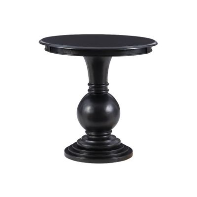 Powell 26 Dante Traditional Round Accent Table : Elegant Farmhouse Style, Non-Toxic, MDF & Veneer