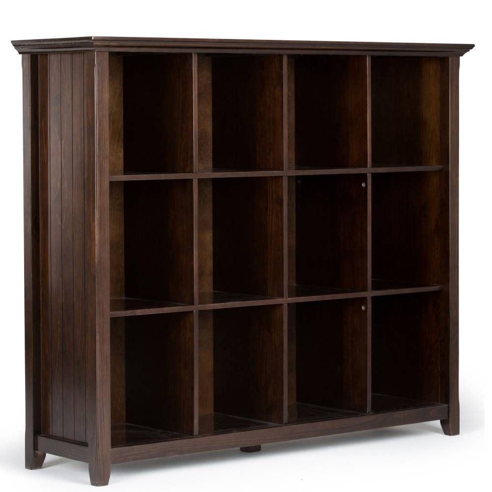 48 Normandy 12 Cube Storage Brown - WyndenHall: Pine Frame, Nickel Hardware, Modern Cubbies