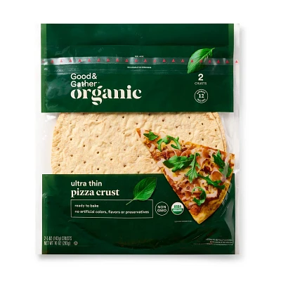 Organic Ultra-Thin Pizza Crust - 10oz/2pk - Good & Gather