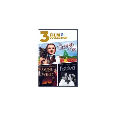 3 Film Collection: The Wizard of Oz / Gone With the Wind / Casablanca (DVD)