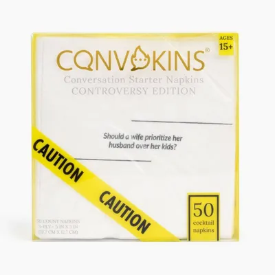 50ct Cotier Brand Convokins Controversy Conversation Starter Cocktail Napkins