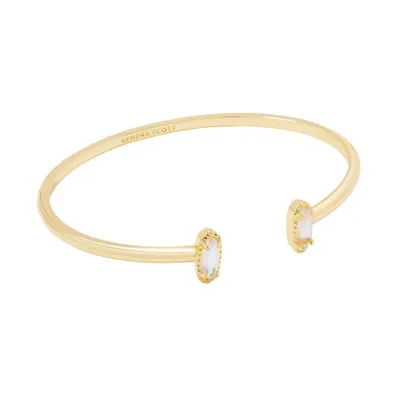 Kendra Scott Emma Dichroic Glass 14K  Over Brass Cuff Bracelet