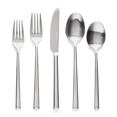 over&back 20pc Modern Flatware Set : 18/8 Stainless Steel, Service for 4, Dishwasher-Safe, BPA-Free