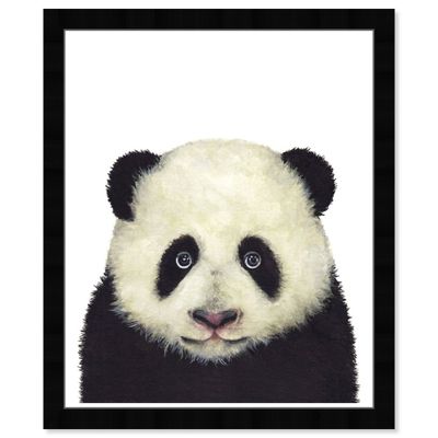 Wynwood Studio 15x21 Cute Baby Panda Animals Framed Art Print : Modern Decor, Digital Zoo/Wildlife, Vertical Layout