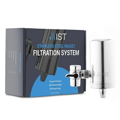 Mist Faucet Filtration System in Stainless Steel with Activated Carbon Fiber - 320-Gallon Capacity