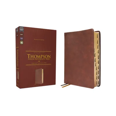 Nkjv, Thompson Chain-Reference Bible, Leathersoft, Brown, Red Letter, Thumb Indexed, Comfort Print - by Zondervan (Leather Bound)