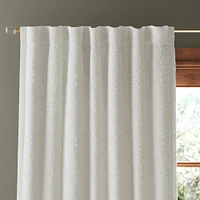 Blackout Embossed Velvet Curtain Panel Ivory