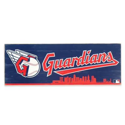 MLB Cleveland Guardians Baseball Tradition Wood Sign Panel