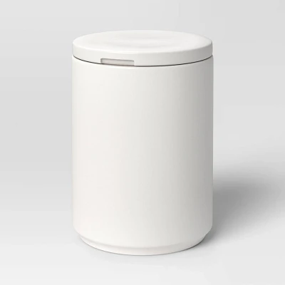 76oz Food Storage Canister White - Threshold: Ceramic Kitchen Container with Lid, Snack & Coffee Storage