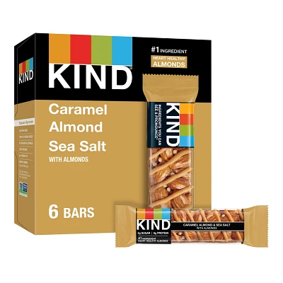 KIND Bars Caramel Almond & Sea Salt Gluten Free Snacks - 6ct