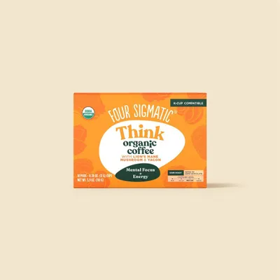 Four Sigmatic Think with Lions Mane and Chaga POD Medium Dark Roast Coffee - 10ct