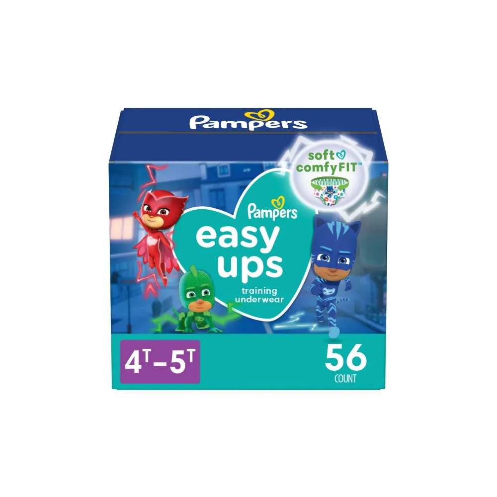 Pampers Easy Ups Training Pants Girls 4T-5T (37+ lbs), 56 count