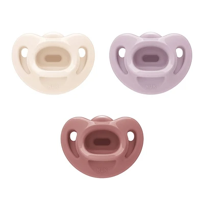 NUK for Nature Sustainable Silicone Pacifier - 0-6 Months - Neutral Girl - 3ct
