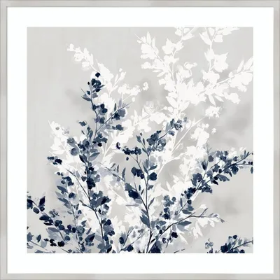 33 x 33 Blue Spring II by Isabelle Z Wood Framed Wall Art Print - Amanti Art