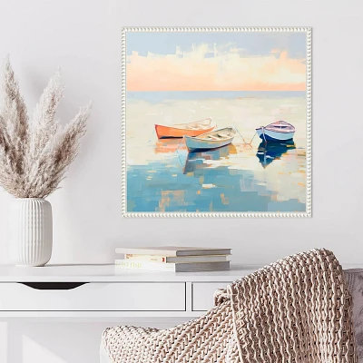 Amanti Art 22x22 Coastal Breeze Sailing II by Irena Orlov Framed Canvas Wall Art Print