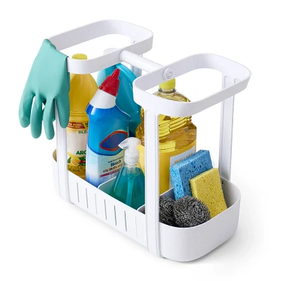 YouCopia BPA-Free Plastic SinkSuite Cleaning Caddy - Speckled White: Multi-Compartment Organizer for Under Sink Storage