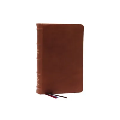 Nkjv, End-Of-Verse Reference Bible, Personal Size Large Print, Premium Goatskin Leather, Brown, Premier Collection, Red Letter, Comfort Print