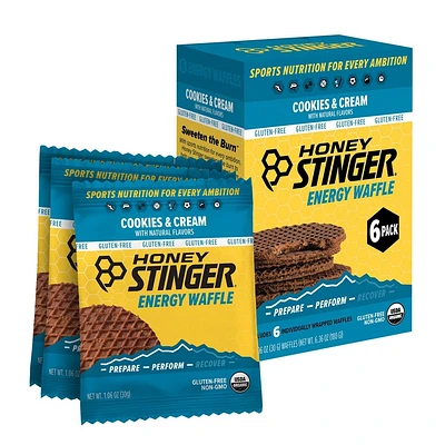 Honey Stinger Organic Gluten Free Cookies and Cream Waffle