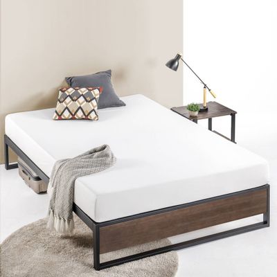 14 Suzanne Platform Bed Frame Gray Wash - Zinus