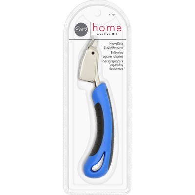 Dritz Heavy Duty Staple Remover: Blue Metal Craft Tool for Sewing & Office Use, Compact Design