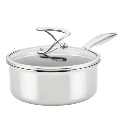 Circulon SteelShield C-Series 2qt Clad Tri-Ply Nonstick Saucepan with Lid