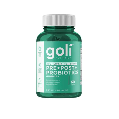 Goli Nutrition Pre + Post + Probiotics Vegan Gummies - 60ct