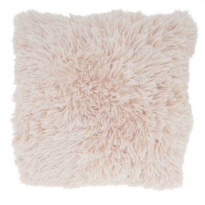 18x18 Classic Down-Filled with Faux Fur Design Square Throw Pillow Natural - Saro Lifestyle