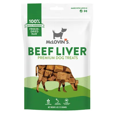 McLovins All Ages Freeze Dried Dog Treat with Beef Flavor - 4oz