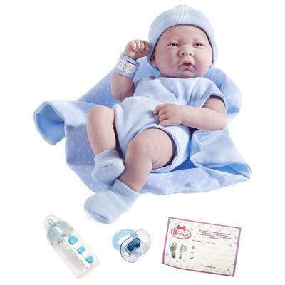 JC Toys La Newborn Boutique 14 Real Boy Baby Doll Blue Outfit Set - 9pc