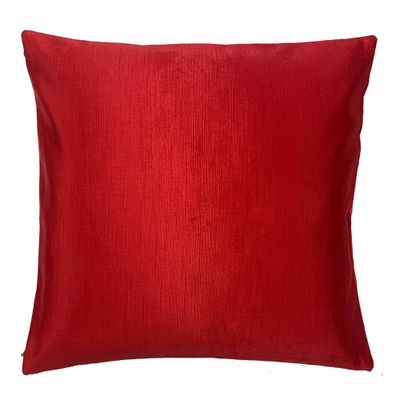 18x18 Opera Square Throw Pillow Red - The Pillow Collection: Feather Fill, Hidden Zipper, Modern Decor, Removable Cover