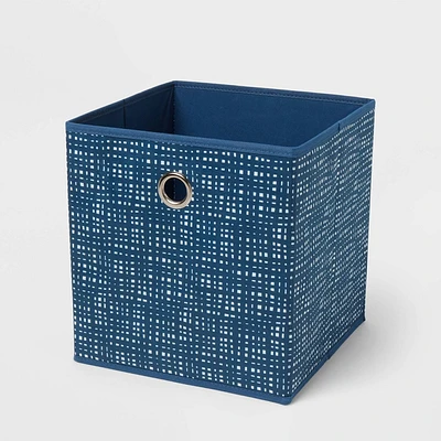 11 Fabric Bin Galaxy Blue Geometric - Room Essentials