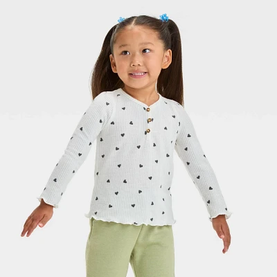 Toddler Girl Long Sleeve Henley T-Shirt