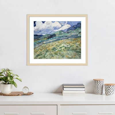 Amanti Art 25x21 Van Gogh Landscapes with Clouds II by Vincent van Gogh Wood Framed Wall Art Print