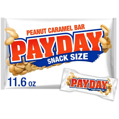 Payday Peanut Caramel Snack Size Candy Bars - 11.6oz