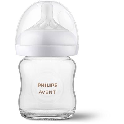 Philips Avent Glass Natural Baby Bottle with Natural Response Nipple - Clear - 4oz