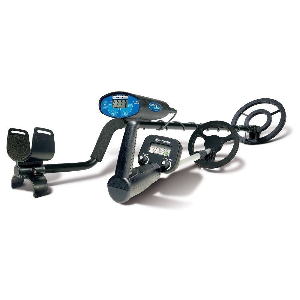 Bounty Hunter Quick Silver and Bounty Hunter Junior Metal Detector Combo - Black