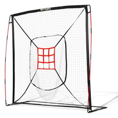 Net Playz 7 x 7 Baseball and Softball Practice Pitching Net - Black