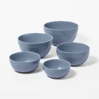 5pc Earthenware Ceramic Mixing Bowl Set