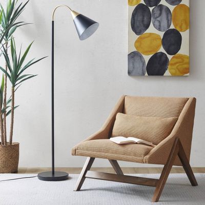 Beacon Arched Floor Lamp Matte Black - Ink+Ivy