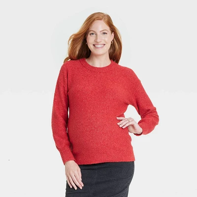 Cozy Crew Neck Maternity Sweater