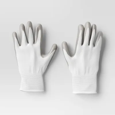 M/L Outdoor Garden Dipped Gloves in Fern Shower and Jet Gray - Room Essentials