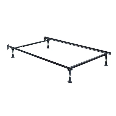 Hollywood Bed Frame Twin/Full Atlas Lock Metal Bed Frame Black