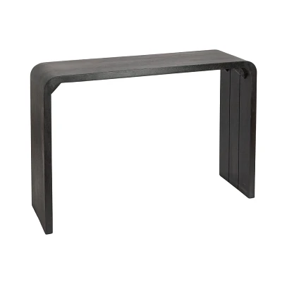 Storied Home Waterfall Edge Console Table Black