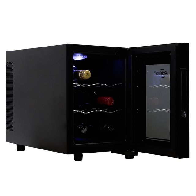 Koolatron Wine Cooler Refrigerator 6 Bottle Countertop Compact Wine Cellar, Small Freestanding Wine Fridge