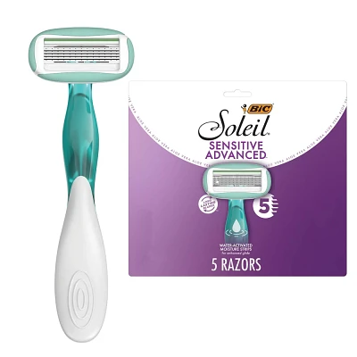 BiC Soleil Sensitive Advanced 5-Blade Disposable Razor - 5ct