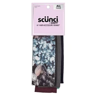 scnci No Damage Stretch Fabric Headbands - Darks - All Hair - 5pk