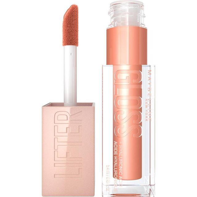 MaybellineLifter Gloss Plumping Lip Gloss with Hyaluronic Acid - 7 Amber - 0.18 fl oz: Makeup, Lip Plumper, Non-Sticky Shine